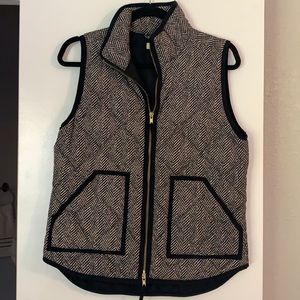 J. Crew herringbone puffy vest size small